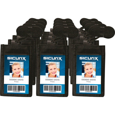 Baumgartens SICURIX Carrying Case (Pouch) Business Card - Black, 12 / Box, BAU55120BX