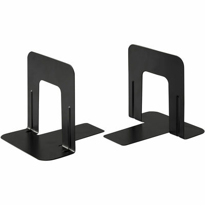 Business Source Heavy-gauge Steel Book Supports, Black, 6 / Box, BSN42550BX