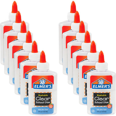 Elmer's Washable Clear School Glue, 12 / Bundle, EPIE305BD