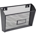 Lorell Mesh Wire Wall Pockets, Black, 4 / Carton, LLR84144CT