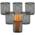 Lorell Mesh Wire Pencil Cup Holders, Black, 6 / Box, LLR84149BX