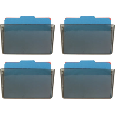 Officemate Mountable Wall File, Smoke, 4 / Carton, OIC21431CT