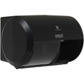Georgia Pacific . Compact 2-Roll Side-by-Side Coreless High-Capacity Toilet Paper Dispenser, Black, 2000 x Sheet, GPC56784A