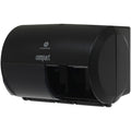 Georgia Pacific . Compact 2-Roll Side-by-Side Coreless High-Capacity Toilet Paper Dispenser, Black, 2000 x Sheet, GPC56784A