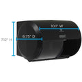 Georgia Pacific . Compact 2-Roll Side-by-Side Coreless High-Capacity Toilet Paper Dispenser, Black, 2000 x Sheet, GPC56784A