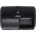 Georgia Pacific . Compact 2-Roll Side-by-Side Coreless High-Capacity Toilet Paper Dispenser, Black, 2000 x Sheet, GPC56784A