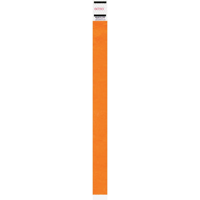 Advantus Neon Tyvek Wristbands, Neon Orange, 500 / Pack — view 1