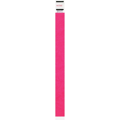 Advantus Neon Tyvek Wristbands, Neon Pink, 500 / Pack, AVT91121
