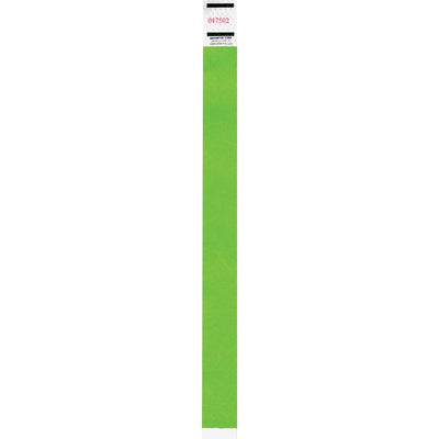 Advantus Neon Tyvek Wristbands, Neon Green, 500 / Pack, AVT91122