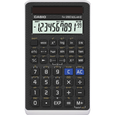 Casio Computer Co. Casio FX 260 SOLAR II Scientific Calculator, Black, CSOFX260SOLARII
