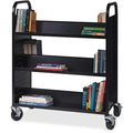 Lorell Double-sided Book Cart, Black, LLR99931
