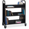 Lorell Double-sided Book Cart, Black, LLR99931