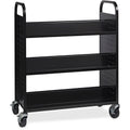 Lorell Double-sided Book Cart, Black, LLR99931