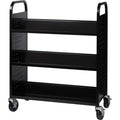 Lorell Double-sided Book Cart, Black, LLR99931