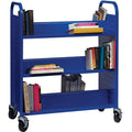Lorell Double-sided Book Cart, Blue, LLR99932