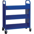 Lorell Double-sided Book Cart, Blue, LLR99932