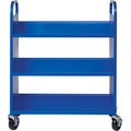 Lorell Double-sided Book Cart, Blue, LLR99932