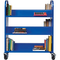 Lorell Double-sided Book Cart, Blue, LLR99932