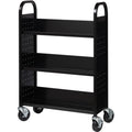 Lorell Single-sided Book Cart, Black, LLR99933