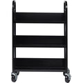 Lorell Single-sided Book Cart, Black, LLR99933