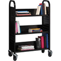 Lorell Single-sided Book Cart, Black, LLR99933