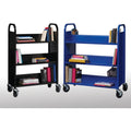 Lorell Single-sided Book Cart, Black, LLR99933