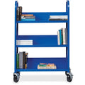 Lorell Single-sided Book Cart, Blue, LLR99934