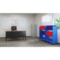 Lorell Single-sided Book Cart, Blue, LLR99934
