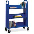Lorell Single-sided Book Cart, Blue, LLR99934