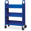 Lorell Single-sided Book Cart, Blue, LLR99934