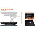 Lorell Adjustable Desk Riser Plus, Black, LLR99983