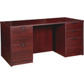 Lorell Prominence 2.0 Double-Pedestal Desk, Brown, LLRPD3060DPMY