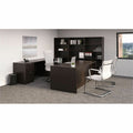 Lorell Prominence 2.0 Left-Pedestal Desk, Brown, LLRPD3672LSPES