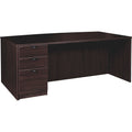 Lorell Prominence 2.0 Bowfront Left-Pedestal Desk, Brown, LLRPD4272LSPBES