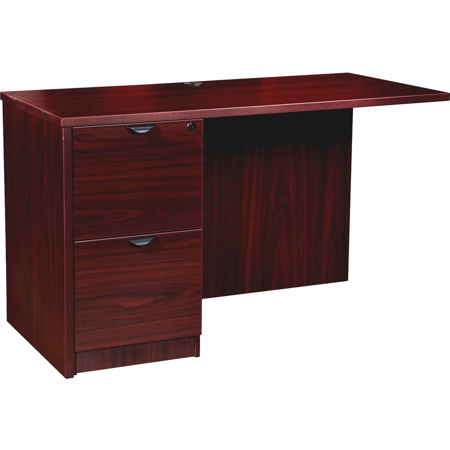 Lorell Prominence 2.0 Left Return, 1" Thickness - Top, Particleboard, Cord Management, LLRPR2448LMY