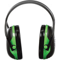 3M Peltor Over-the-head Earmuffs, Black/Green, MMMX1A