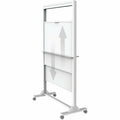 ACCO Quartet Motion Dual-Track Mobile Magnetic Dry-Erase Easel, QRTECM4068DT