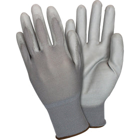 The Safety Zone Safety Zone Gray Coated Knit Gloves, 1 Dozen, SZNGNPUSMGY