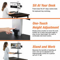 Victor High Rise Electric Dual Monitor Height Adjustable Standing Desk Workstation, Aluminum, VCTDC450