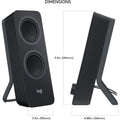 Logitech Z207 Bluetooth Speaker System - 5 W RMS - Black, 1 Set, LOG980001294