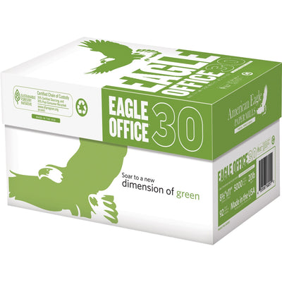 American Eagle Paper Mills American Eagle Recycled Paper - White, 8 1/2" x 11", 10 / Carton, ASLAE30