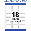 Avery Dissolvable Rectangle Labels, White, 1 Pack, AVE4224