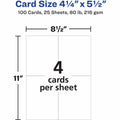 Avery Postcards, Ivory, Two-Sided, 4-1/4" x 5-1/2", 100 Cards (5919), 1 Box, AVE5919