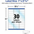 Avery Easy Peel High Gloss Clear Mailing Labels, 1 Pack, AVE6521