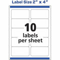 Avery Shipping Labels, Glossy, Clear, 2" x 4", 100 Labels (6522), 1 Pack, AVE6522
