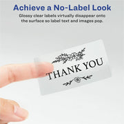 Avery® Shipping Labels, Glossy Clear, 2" x 4" , 100 Labels (6522), 1 Pack
