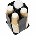 Mind Reader Totem Breakroom Cup/Lid Holder, Black, EMSCDISPBLK