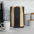 Mind Reader Totem Breakroom Cup/Lid Holder, Black, EMSCDISPBLK