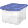 Fellowes Bankers Box Heavy Duty Letter/Legal Plastic File Box, Blue, FEL0086201