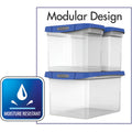 Fellowes Bankers Box Heavy Duty Letter/Legal Plastic File Box, Blue, FEL0086201